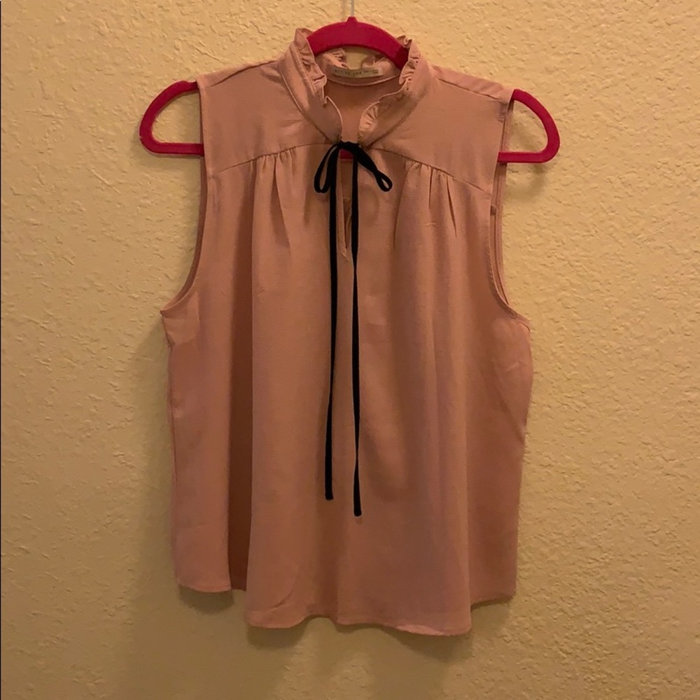Blush sleeveless blouse